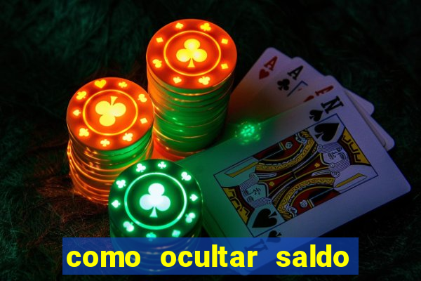 como ocultar saldo na betfair